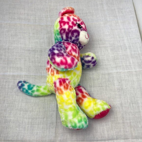 Build A Bear Workshop Plush Rainbow Heart Kitty Cat Stuffed Animal 16" w Clothes - Picture 4 of 8
